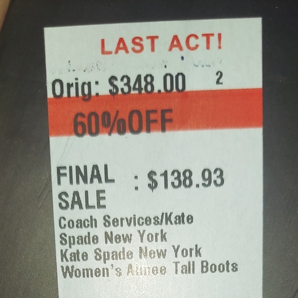 KATE SPADE AIMEE Elegant Brown Leather Knee-High Boots SZ 7.5 NIB - Picture 7 of 8